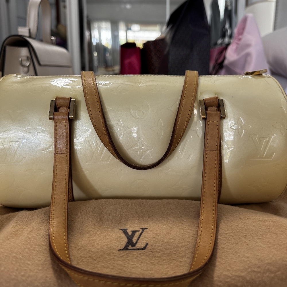 Louis Vuitton Beige and Brown Shoulder Bag
